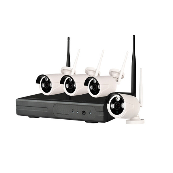 2.0 megapixel 1080P 4CH Wifi NVR KIT Wireless IP Camera System Signal Range 100 Meters Across 4 Wall Support Wifi IP Camera