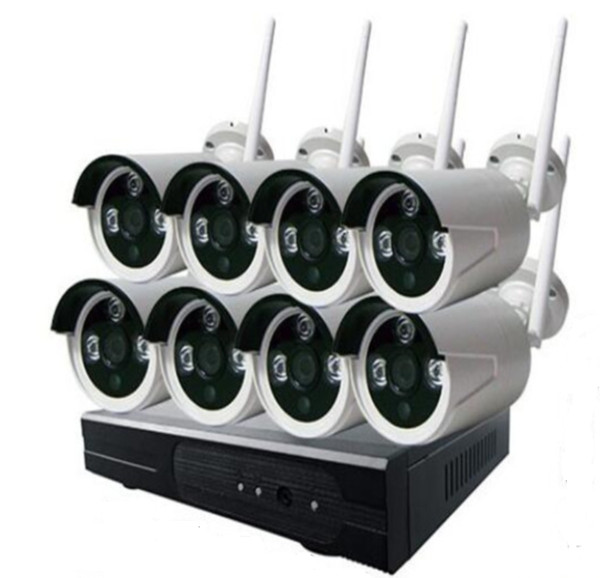 720p HD 8ch Plug And Play Wireless NVR Kit CCTV System WIFI IP Camera Outdoor water-proof 3Arrays IR Security Camera