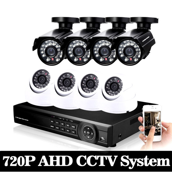 8CH 1080P CCTV system 1.0MP video surveillance 1080N AHD CCTV DVR 1080P NVR kit 8*720p Outdoor indoor security camera system