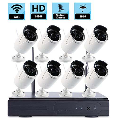 8 Ch Wireless IP Kits Home security CCTV System wifi IP Camera 720P 8Channel HD Wireless Security Camera System for Villa, Home