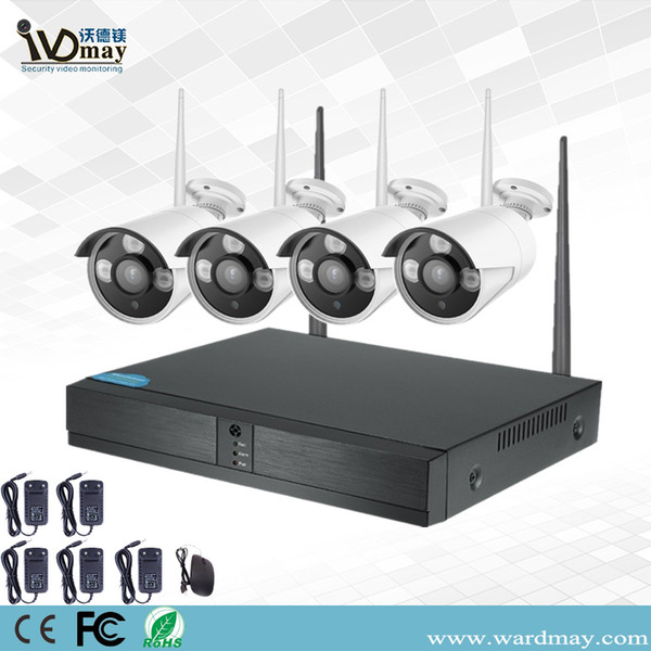 CCTV 4CH 1080P Wireless Wifi Home Security Camera System with 2MP Outdoor Bullet IP Security Cameras, 4CH 1080P HD NVR