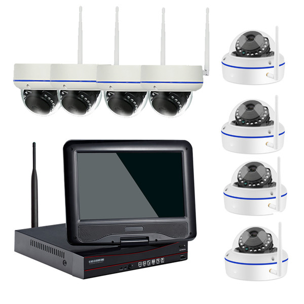 WIFI NVR Kit With 10.1 inch LCD screen 8CH Wireless Camera Set 960P Indoor IP Camera Vandalproof