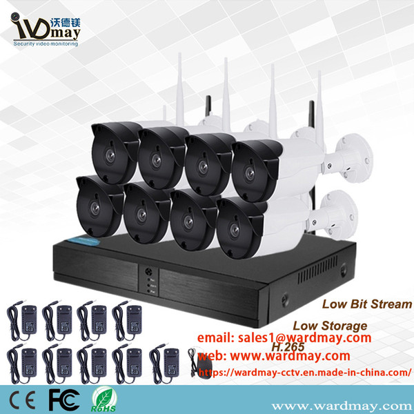 Wdm CCTV Security 8chs 1.0/2.0MP Home Wireless Surveillance Camera WiFi NVR Alarm System for Home Security