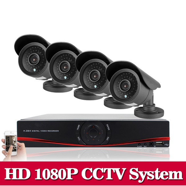 HD 1080P HDMI 8CH 1080P Security AHD DVR CCTV Kit AHD 8 Channel CCTV Kits Security 2.0MP 4PCS 3000TVL Camera System 1TB HDD