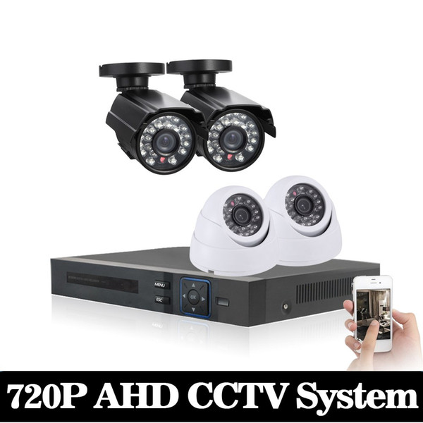 NINI 4CH 1080P TVI CVI AHD DVR 1.0MP 720P CCTV Camera P2P Home Outdoor Security Camera Surveillance CCTV System Kits