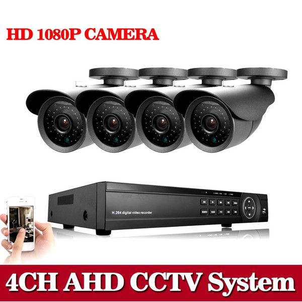 Surveillance kit 4CH 1080P 1080N AHD DVR 4 x 3000TVL 1080P 2.0MP Waterproof IR-CUT Bullet Camera Security Kit CCTV System