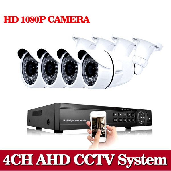 NINI Home 4CH CCTV System AHD DVR 4PCS 1080P AHD 2MP 3000TVL Waterproof Outdoor CCTV Camera Security System Surveillance