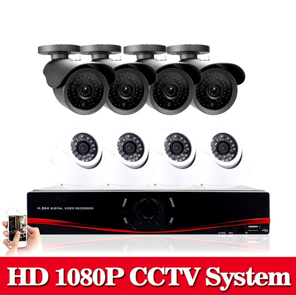 8CH CCTV System HDMI 1080P DVR 960P 2500TVL IR Weatherproof Outdoor Video Surveillance Home Security Camera System 8CH DVR Kit