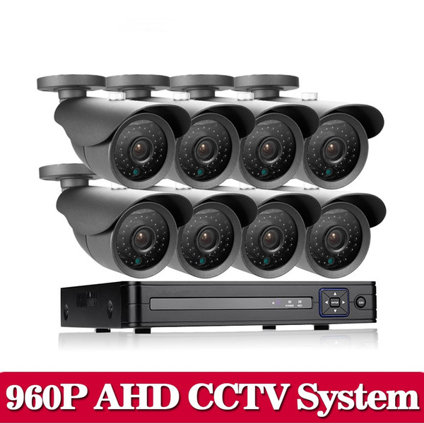 CCTV System 8CH 1080P 1080N AHD HDMI H.264 CCTV DVR+8 X 1.3MP 960P 2500TVL Waterproof Outdoor Security Cameras CCTV 8CH AHD Kit