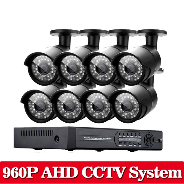 Video Surveillance System CCTV 8CH 1080P DVR Kit with 8 SONY 960P 2500TVL 1.3MP HD Night Vision Outdoor Security Camera System