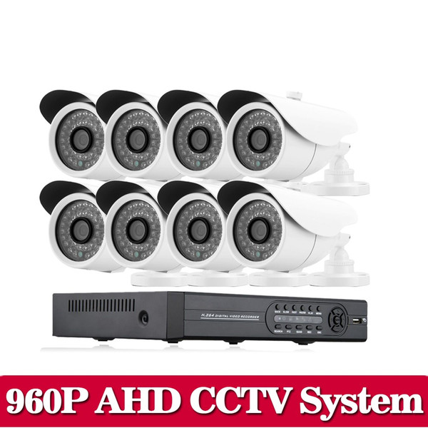 8CH CCTV System 960P HDMI 1080P AHD CCTV DVR 8PCS 1.3 MP IR Outdoor Security Camera 2500TVL Camera Surveillance System NO HDD