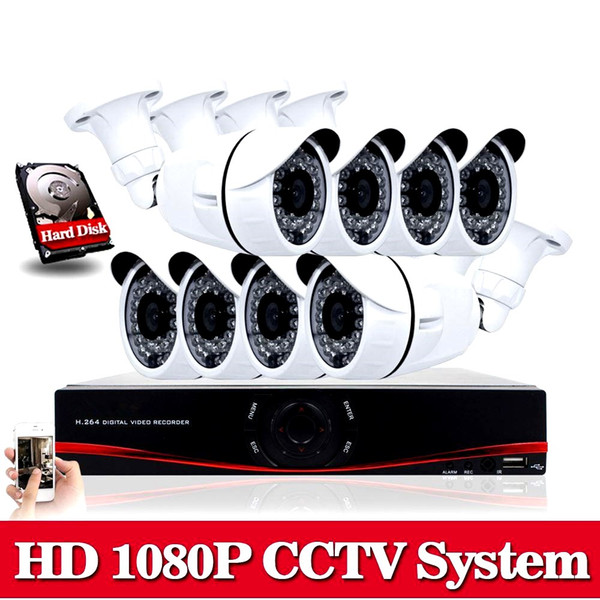 NINI AHD DVR System AHD 2.0MP 1080P 3000TVL outdoor Warterproof Night Vision IR Camera with IR-Cut Security cctv system