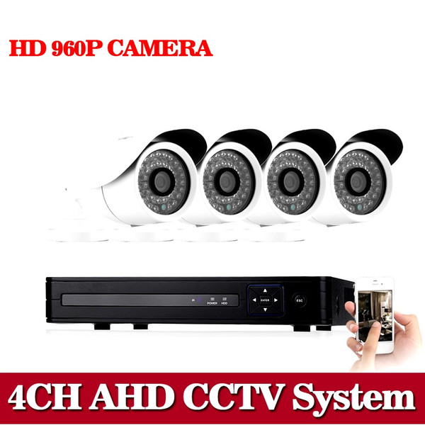 NINI Home AHD CCTV System 4CH Home Security AHD 960P 2500TVL Outdoor Video Surveillance Camera 4pcs 1.3MP CCTV System Kit