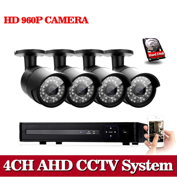 HD 1080P 960P 4ch CCTV System 3G wifi Surveillance kit 4 channel AHD NVR DVR KIT 4x960P 1.3MP Outdoor/indoor security camera 1TB