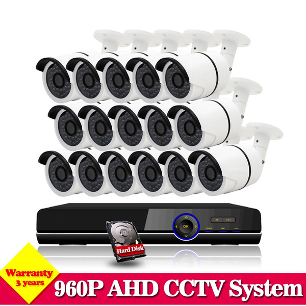 NINI 16CH DVR CCTV System HD video surveillance 960P camera kit 1.3MP 2500tvl camera hdmi 1080p output USB 3G WIFI 1TB HDD