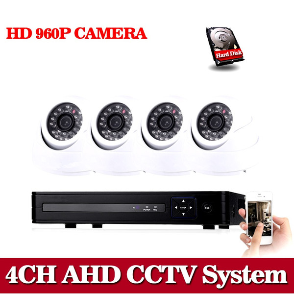 NINI Home 4CH CCTV Kit HD CCTV 960P 1.3mp Day Night IR Camera AHD 960P DVR 4CH Surveillance Security Camera System 1TB HDD