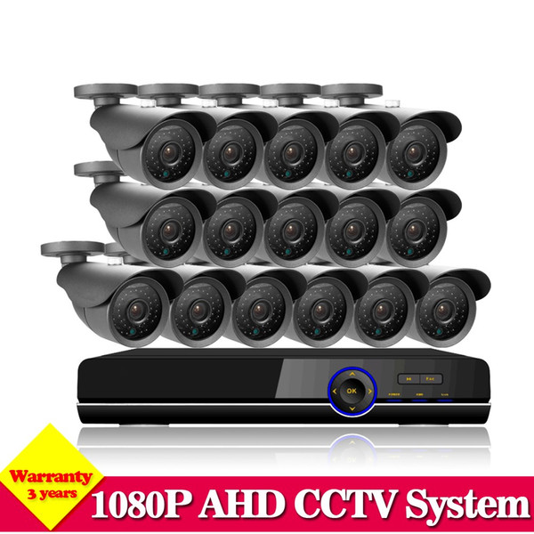 NINI CCTV System 16CH HDMI 1080P DVR Video CCTV System 16Pcs 2.0MP 3000TVL IR outdoor Security Camera Surveillance System