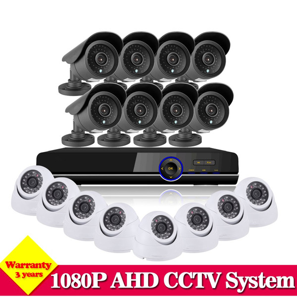 CCTV System 16CH HDMI 1080P DVR Video CCTV System 16Pcs 2.0MP 3000TVL IR indoor outdoor Security Camera Surveillance System