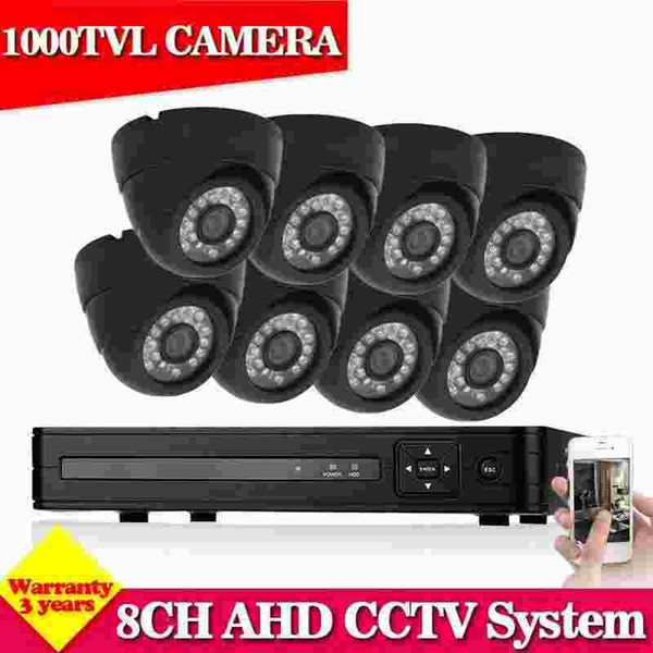 NEW Arrival NINI HD 1080N 8CH HDMI DVR 1000TVL IR-CUT CCTV Cameras Home Security System 8 channel video surveillance kits