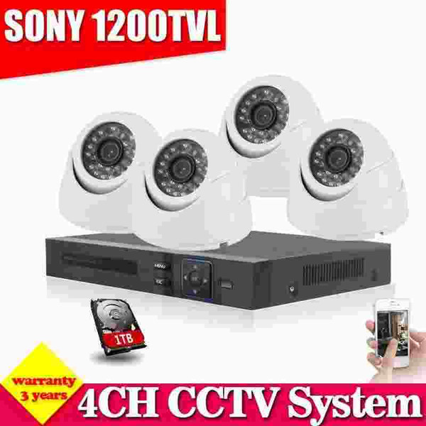 Home 4CH CCTV System 960H DVR 4PCS Sony 1200TVL indoor Outdoor CCTV Camera Home Security System Surveillance Kits