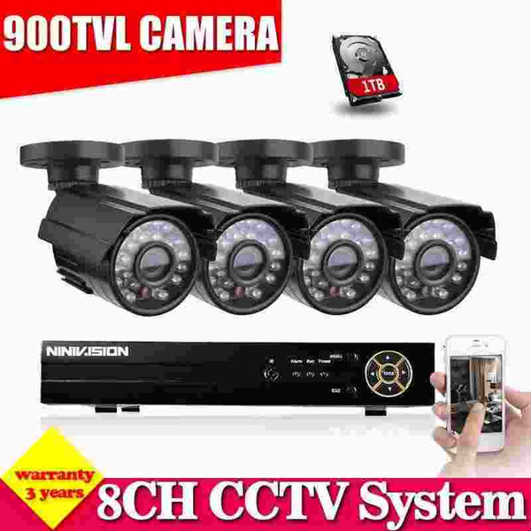 HD 900TVL Outdoor indoor IR-CUT Weatherproof Surveillance CCTV Camera security cameras Kit Home Security DVR Camera System