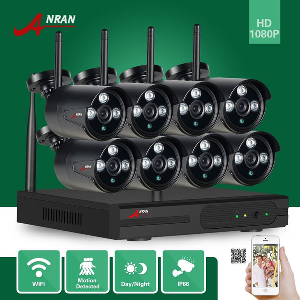 ANRAN P2P HDMI 8CH 1080P WIFI NVR 2MP Outdoor 3 Array IR Waterproof Wireless IP Camera CCTV Video Security Surveillance System