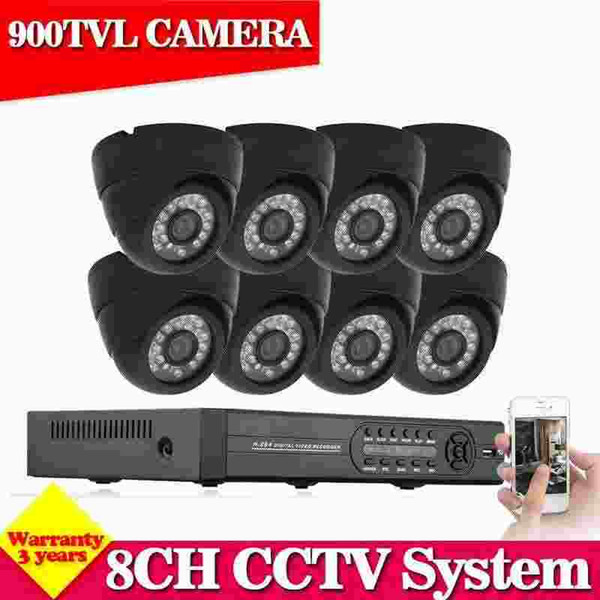 1080P HDMI CCTV security system 8CH AHD DVR kit 8*900TVL indoor Dome video surveillance security camera kit Home cctv camera set