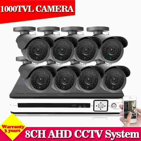 NINI Cheap 8ch cctv system 8ch dvr kit 8pcs 1000tvl IR Outdoor indoor cctv camera system CCTV DVR video sureillance system