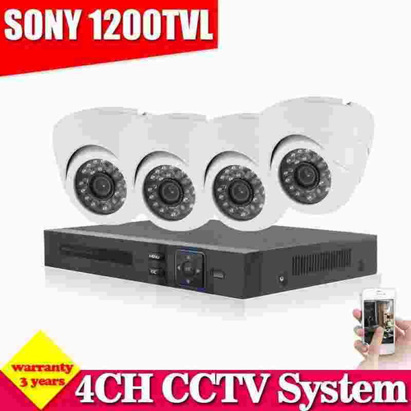 4CH CCTV System 960H NVR HDMI 4PCS 1200TVL HD Dome indoor CCTV Camera Home Security System Surveillance Kits
