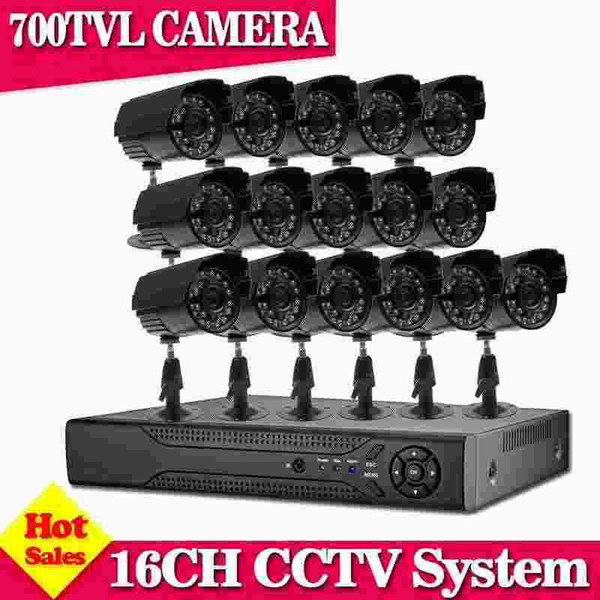 1080P HDMI 16ch DVR Kit CCTV System 700TVL Waterproof IR Indoor outdoor Cameras 16ch Security Camera system Support p2p view