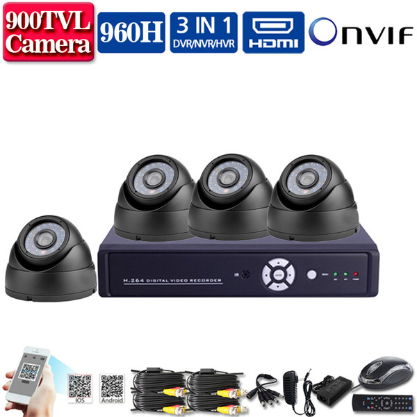 HD 960H Video Resolution 4CH CCTV System 900TVL Day Night Security Camera DVR HDMI video recording surveillance system 4 channel