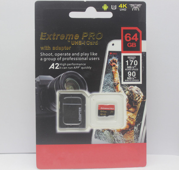 2019 hot 1pcs A2 Endurance 128GB 64GBCard TF Memory Card Class 10 Flash with free SD Adapter