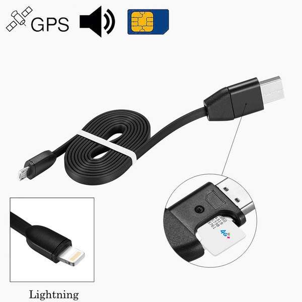 2-in-1 Mini GPS Tracker for Vehicles and USB Charger Cable, Real Time GSM GPRS Tracking Device - Audio Sound Listening Support SIM PQ602