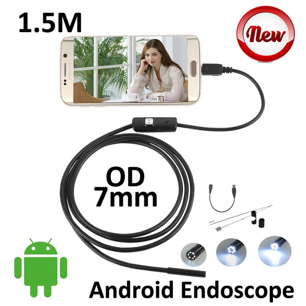 Micro USB Endoscope Camera 7mm lens inspection Pipe 1/1.5/2/5M Endoscope Android Phone OTG Function P67 Waterproof HD720P micro USB Camera