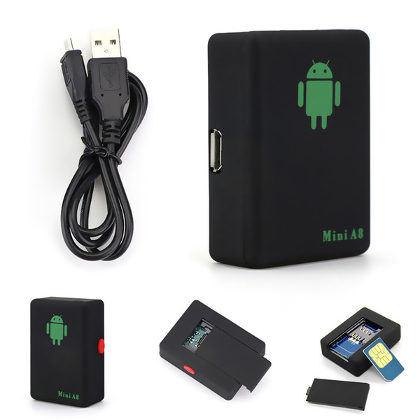 Mini A8 Portable GPRS Car Kids GPS GSM GPRS Tracker Tracking System Device Adapter Locator For Car Vehicle Kids Pet Elderly