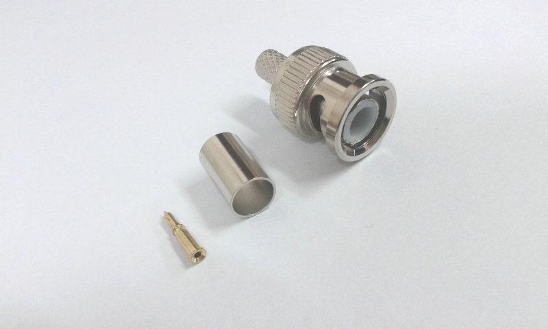 new Crimp on BNC Male RG59 Coax Coaxial adapter For CCTV camera