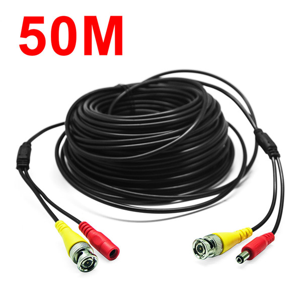 166Feet/50M BNC RCA Audio Video Power Extension Cable DVR Surveillance Wire for CCTV Security Camera CCT_217