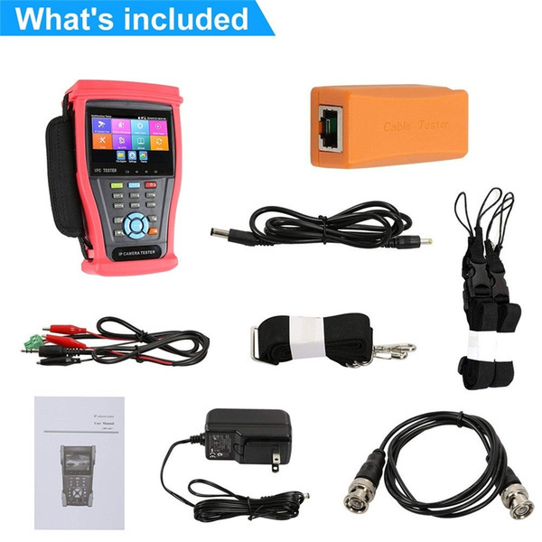 6 in 1 CCTV Tester 4.3 Inch Touch Screen H.265 4K/H.264 IP+TVI 8MP+CVI 8MP+AHD 5MP+SDI 2MP+Analog CCTV Camera Tester WIFI POE