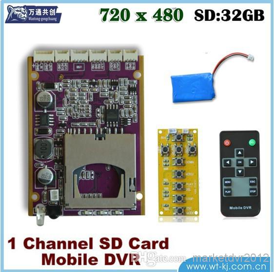 1-ch dvr Video pictures SD card storage module, the communication between embedded memory board DVR board