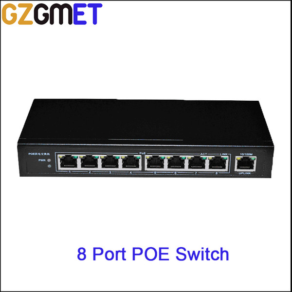 136W 48V 8 port poe switch 1 rj45 uplink IEEE802.3af poe for all ip camera wifi access point POE SWITCH