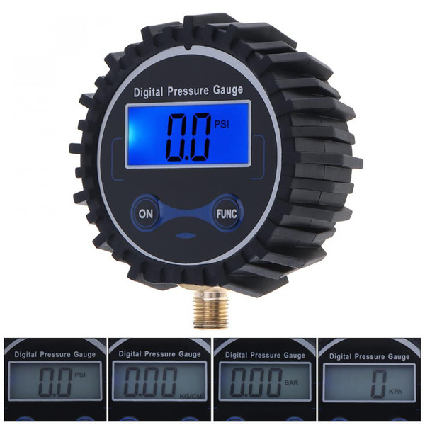 Electronic Digital Tyre Tire Pressure Gauge 0-230PSI Night Vision Metal Connector for Motorcycle Car Cycle Truck Tire