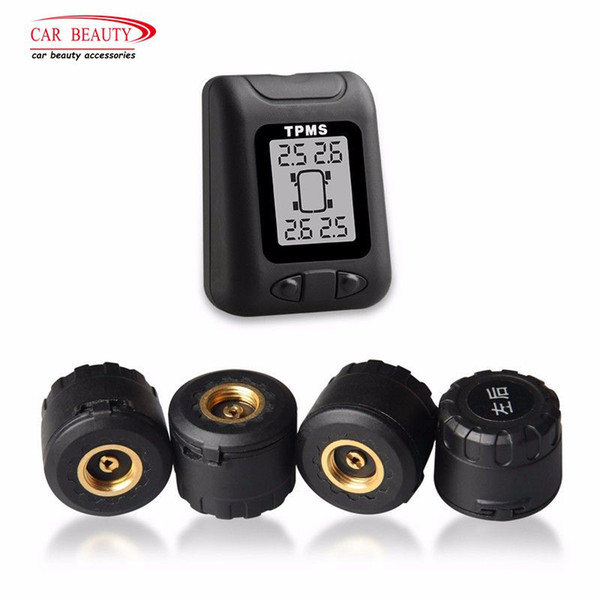 Built in Rechargeable Wireless TPMS Car Tire Pressure Monitoring System Auto Tyre Alarm System Tire Gauge Professional