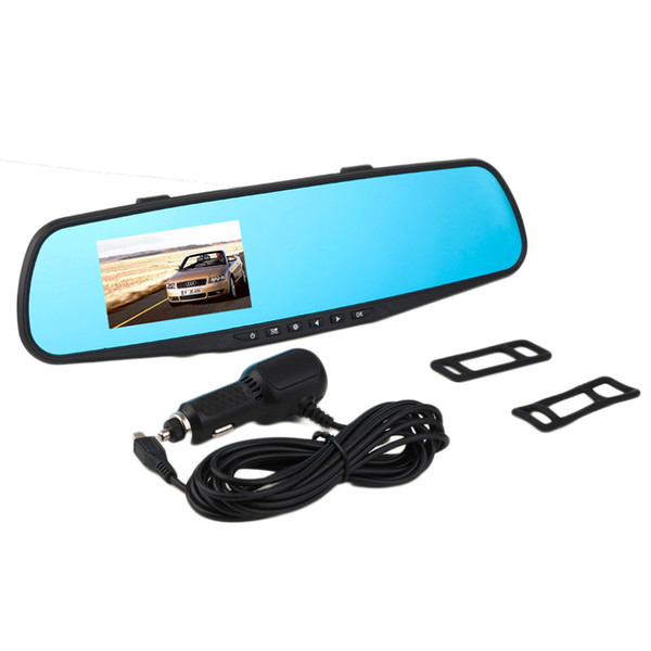 Wholesale 720P Rearview Mirror Dash Cam 120Degree Angle M08 Car DVR Camera Recorder with retail box Free shipping