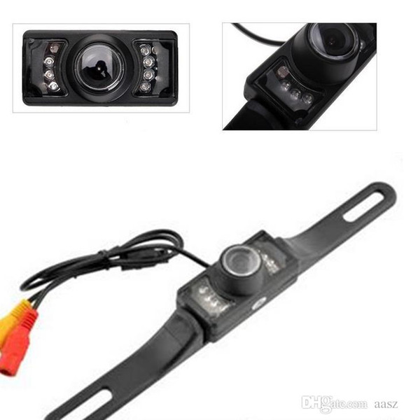 New Waterproof Long License Plate Frame Color CMOS Car Rear View Camera For Reverse Parking camera With 7 LED IR Night Vison