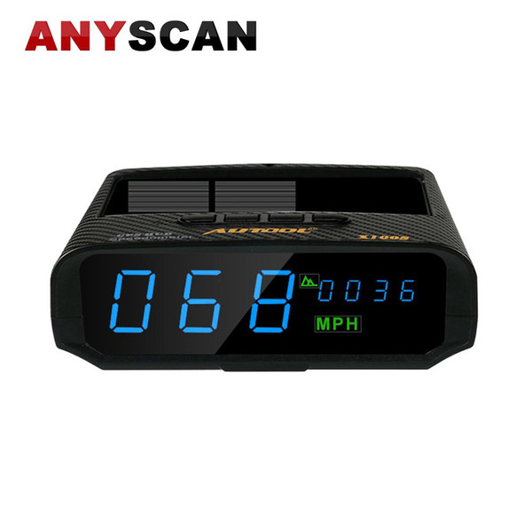 AUTOOL X100S GPS Car Solar Digital Meter GPS HUD KM/H MPH Speedometer Overspeed Alarm Altitude Driving Computer Display