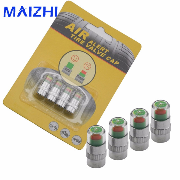 maizhi 48PCS/lot 2.4Bar 36PSI Car Auto Tire Pressure Monitor Valve Stem Caps Sensor Indicator Eye Alert Diagnostic Tools Kit