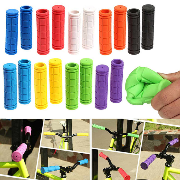 1 Pair Bicycle Handlebar Grips Soft Rubber Cycling X M Mountain Bike Scooter Fixed Gear Bar End Parts Accessory Tool