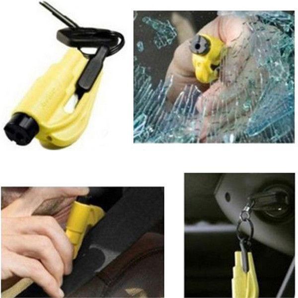 3-In-1 Mini Emergency Safety Hammer Cutter And Auto Car Window Glass Breaker Safety Hammer Cutter 7COLORS FFA109 500PCS DHLfree delivery