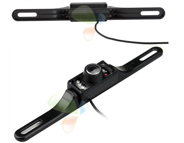 2019-Waterproof Long License Plate Frame Color CMOS Car Rear View Camera For Reverse Parking camera With 7 LED IR Night Vison