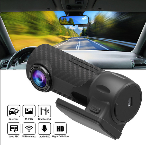 Mini 1080P night vision hd car data recorder WIFI hd car monitor hidden with gravity sensing wide Angle 360 degrees rotation